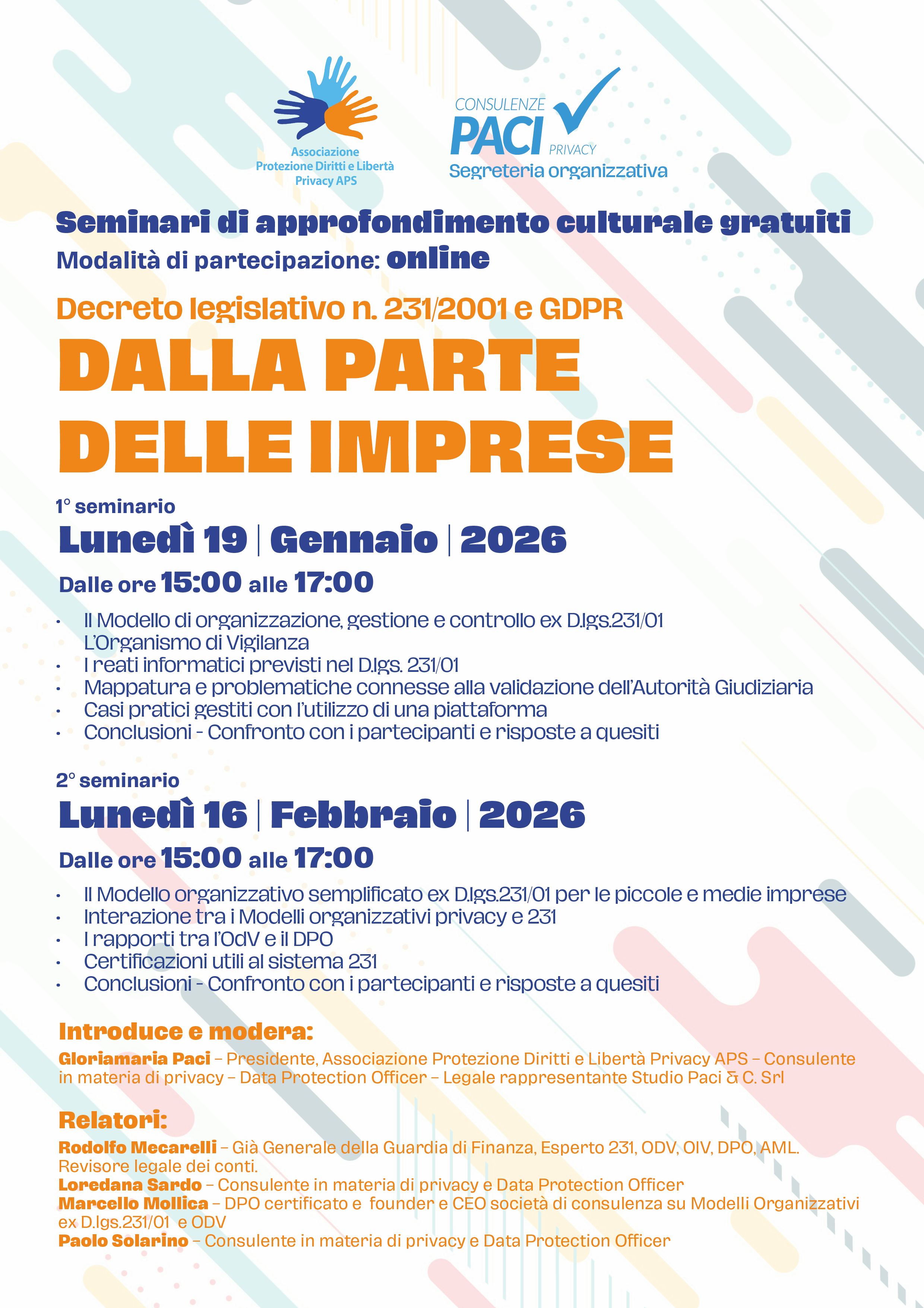 DECRETO LEGISLATIVO N. 231/2001 E GDPR - DALLA PARTE DELLE IMPRESE 