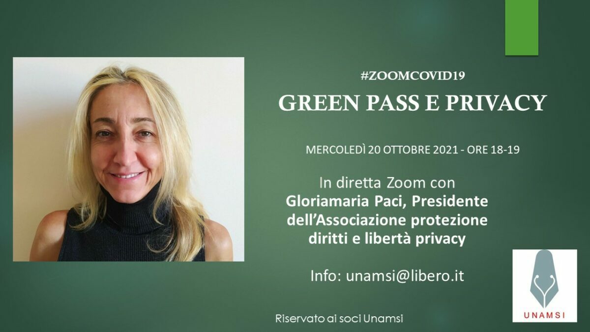 GREEN PASS E PRIVACY